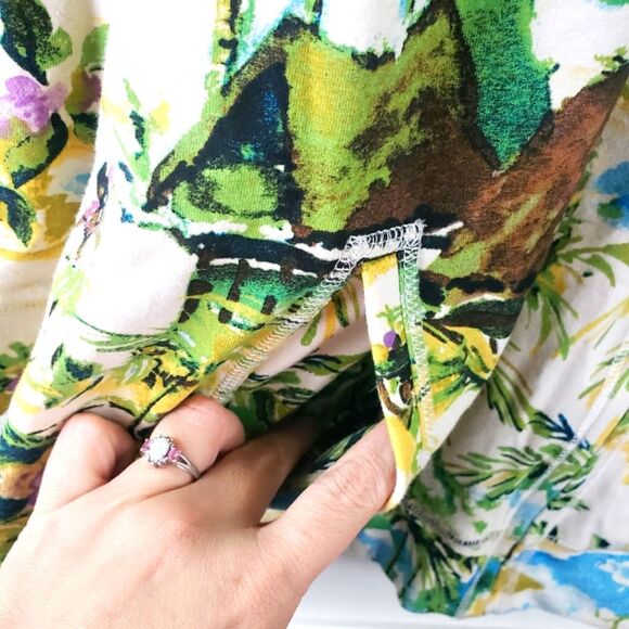 Chico's Additions Hawaiian Tropical Print Women's Zip Up Jacket Coat SZ 3/XL - Picture 12 of 15